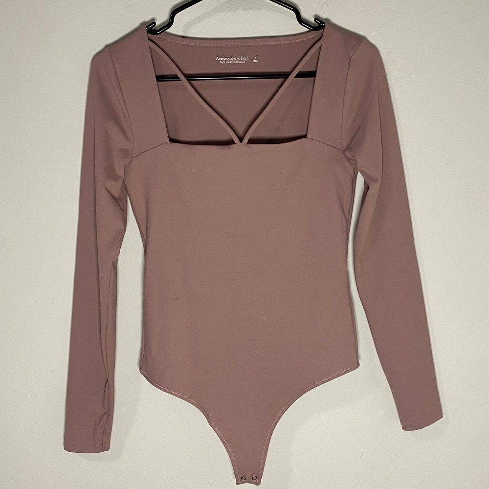 Abercrombie & Fitch Mauve Long Sleeve Bodysuit